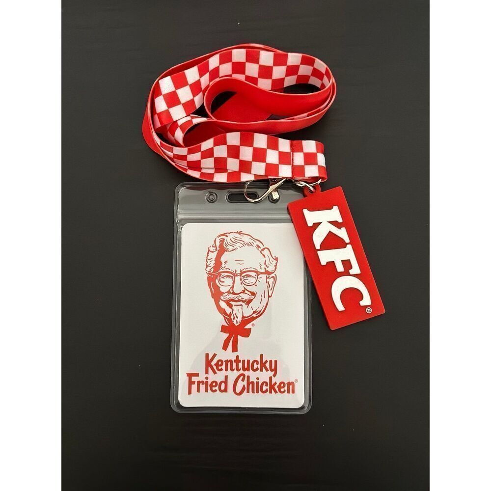 COPY - KFC Checkered Print Lanyard